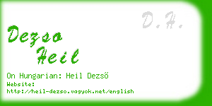 dezso heil business card